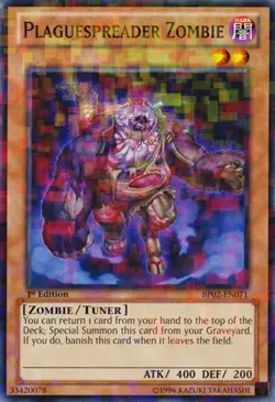 1x (P) Plaguespreader Zombie - BP02-EN071 - Mosaic Rare - 1st Edition YuGiOh - Image 1