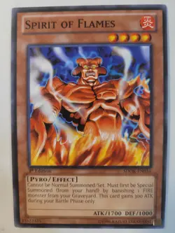 Yugioh "Spirit of Flames" SDOK-EN016 Common 1st Edition NM - Image 1