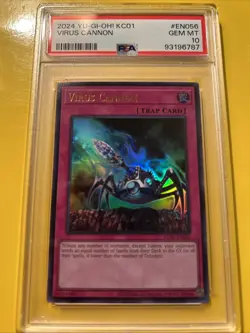 YuGiOh VIRUS CANNON #KC01-EN056🔥PSA 10 GEM🔥UNLIMITED EDITION-2024 ULTRA RARE - Image 2