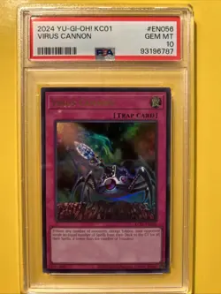 YuGiOh VIRUS CANNON #KC01-EN056🔥PSA 10 GEM🔥UNLIMITED EDITION-2024 ULTRA RARE - Image 3