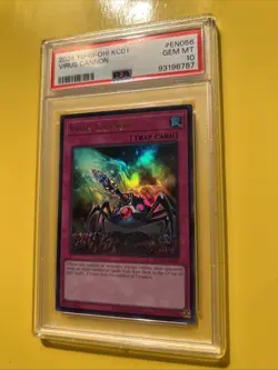 YuGiOh VIRUS CANNON #KC01-EN056🔥PSA 10 GEM🔥UNLIMITED EDITION-2024 ULTRA RARE - Image 5
