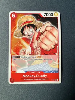 Monkey.D.Luffy (Promotion Pack 2022) P-001 NEAR MINT Pre Errata One Piece Card - Image 1