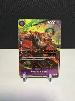 One Piece Roronoa Zoro OP-06 Pre-Release Winner Promo Card P-045 English - Image 1