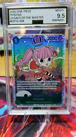 One Piece CCG Perona OP12-034 Legacy of the Master AGS 9.5 - Image 1
