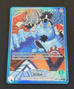 Jinbe OP14-040 Leader Alternate Art Azure Sea's Seven One Piece Card English NM - Image 2