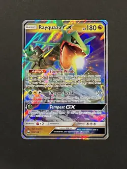 2018 Pokemon Rayquaza GX 109/168 Holo UR Card Celestial Storm Near Mint - Image 1