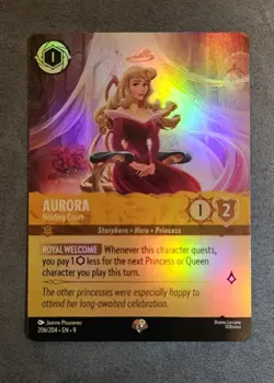 Disney Lorcana Fabled Aurora Holding Court Epic Card 206/204 - Image 1