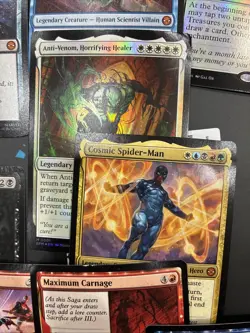 Water Damaged Playable 2025 MTG Marvel Spider-Man Soul Stone 84 Card Lot Gwenom - Image 4