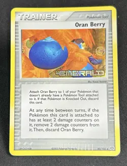 Pokemon Card - Oran Berry Emerald 80/106 Reverse Holo Stamped - Image 1