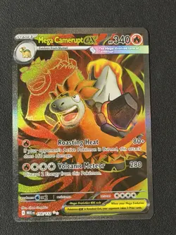 Mega Camerupt EX 156/132 Ultra Rare Holo - Mega Evolution Pokemon TCG Card - Image 1