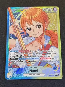 One Piece TCG Nami OP11-041 Leader Alternative Art Card English NM - Image 2