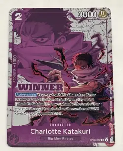 One Piece Card Game - Charlotte Katakuri - Winner Promo Foil (ENG) OP08-062 - Image 1