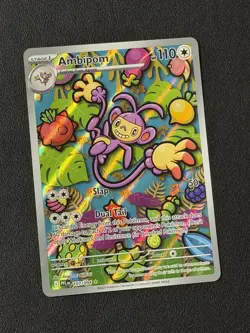 Pokemon TCG Ambipom 107/094 Me02 Phantasmal Flames Full Art Holo Card NM - Image 1