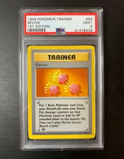 1999 1st Edition Trainer Revive #89 PSA 9 Base Set First Pokemon Card Unlimited - Image 1