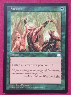 Magic The Gathering WEATHERLIGHT VITALIZE green card MTG - Image 1