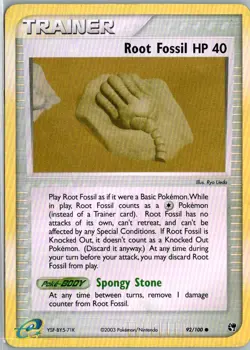 Pokemon Card - Root Fossil Sandstorm 92/100 Reverse Holo - Image 1