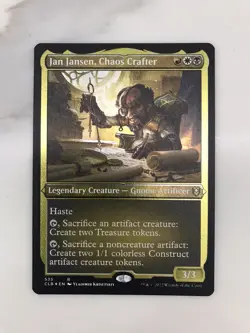 Jan Jansen Chaos Crafter Etched Foil MTG Magic the Gathering Card NM Mint CLB - Image 1