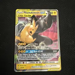 Pokemon Pikachu & Zekrom GX Sun & Moon Team Up Card #33 - Image 1