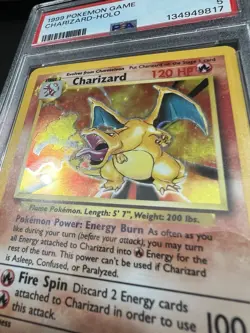 🔥 Charizard HOLO Base Set 1999 PSA 5 4/102 Pokemon Card Vintage Wotc - Image 2