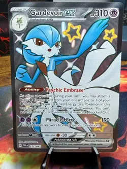 Pokemon TCG Card Gardevoir ex 217/091 Shiny Full Art Paldean Fates - Image 1