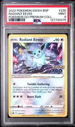 2022 Pokemon Radiant Eevee SWSH230 SWSH: Sword & Shield Promo Card Holo PSA 9 - Image 1