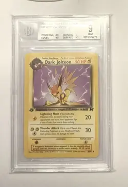Pokemon Dark Jolteon TCG 1st Edition Card 38/82 Non Holo BGS 9 - Image 1