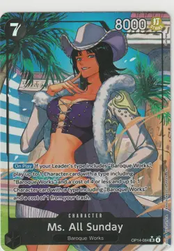 Ms. All Sunday OP14-084 Alt Art Super Rare One Piece Card English NM - Image 1
