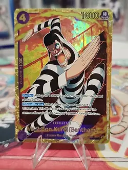 One Piece Card Game Mr.2.Bon.Kurei (Bentham) (Reprint) EB01-061 PRB02 English - Image 2
