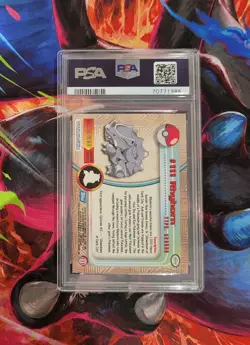 Rhyhorn, 2000, Foil TOPPS Series 2 - Holo, #111 Pokemon TCG Card, PSA 9 - Image 2