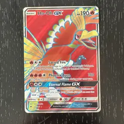 Ho-Oh GX Ultra Rare Full Art Holo SM-Burning Shadows 131/147 190HP Pokemon Card - Image 1