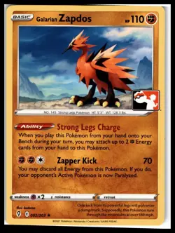 Galarian Zapdos #082/203 Prize Pack Series Cards - Image 1