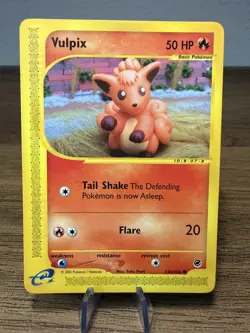 2002 Vulpix 136/165 Expedition Pokemon Card TCG Vintage Yuka Morii Non-Holo NM - Image 1