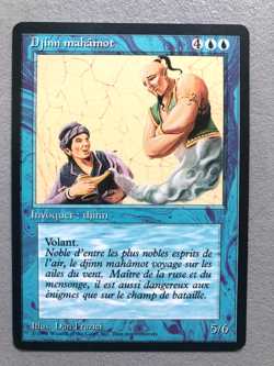 Mtg Carte Magic Fbb Foreign Black Bordered Mahamoti Djinn French LP - Image 1