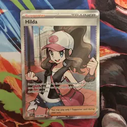 🔥Pokemon TCG Hilda 164/086 Full Art Trainer White Flare NM🔥+ - Image 1