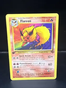Pokemon TCG Flareon 1st Edition Non-Holo Jungle (1999) 19/64 WOTC - Image 3