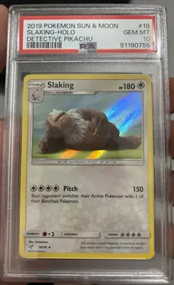 2019 Pokemon Detective Pikachu #18 Slaking Holo PSA 10 - Image 1