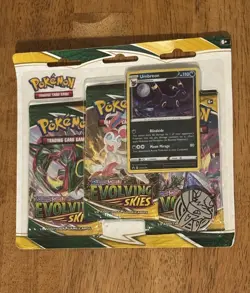 Pokemon Sword & Shield Evolving Skies - 3 Pack Blister - Umbreon Promo - Sealed! - Image 1