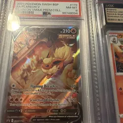 Pokemon TCG Flareon v Sword & Shield SWSH179 Holo Promo PSA 8 - Image 1