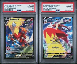 PSA 10 SEQUENTIAL - Blaziken V TG14 & VMAX TG15/TG30 - Pokemon Silver Tempest - Image 1