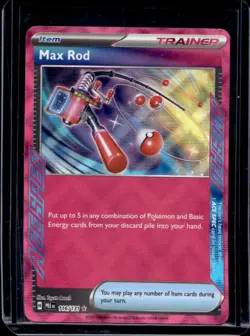 2025 Pokemon SV Prismatic Evolutions MAX Rod #116/131 - Image 1