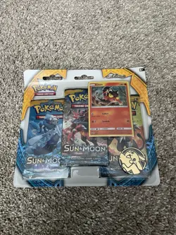 Pokemon Sun & Moon Litten 3-Pack Booster Blister Set - Factory Sealed - Image 1