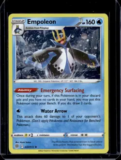 2022 Pokemon SWSH Brilliant Stars Empoleon Holo #037/172 - Image 1