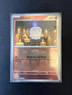 Litwick 016/086 Master Ball Holo Pattern - Pokemon SV White Flare English NM - Image 1