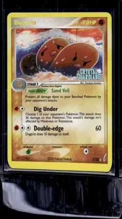 2006 Pokemon EX Crystal Guardians Dugtrio Reverse Holo #5/100 - Image 1