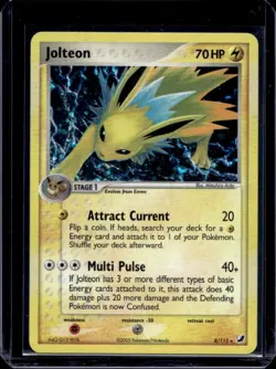 2005 Pokemon EX Unseen Forces Jolteon Holo #8/115 - Image 1