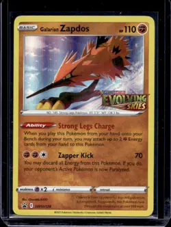 2019-2023 Pokemon SWSH Black Star Promos Galarian Zapdos #SWSH124 - Image 1