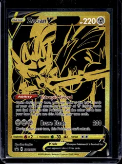 2019-2023 Pokemon SWSH Black Star Promos Zacian V #SWSH076 - Image 1