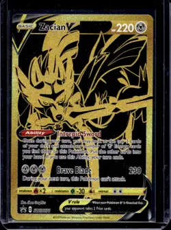 2019-2023 Pokemon SWSH Black Star Promos Zacian V #SWSH076 - Image 1