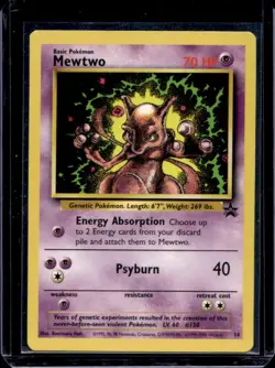 1999 Pokemon Wizards Black Star Promos Mewtwo #14 - Image 1