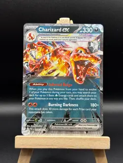 Pokemon TCG Scarlet & Violet Obsidian Flames Charizard EX 125/197 Double Rare - Image 1